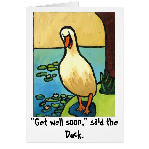 duck get well soon card