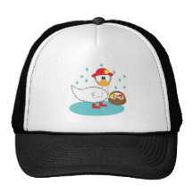 Duck & her ducklings Illustration Trucker Hats
