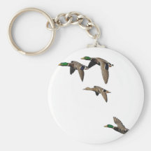 Duck Hunting Mallards in Flight Keychain