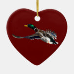 duck in flight christmas ornament
