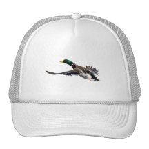 duck in flight trucker hat