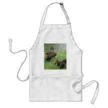 Duck mom and ducklings aprons