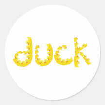 Duck Round Sticker