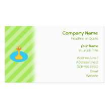 Duck Swimming in a Pond. Business Card Templates