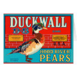 Duck Wall Hood River Pears Vintage Advertisement Card
