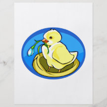 duckling next flower blue oval flyer design