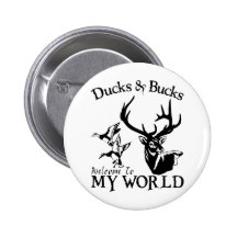 DUCKS & BUCKS PINBACK BUTTON