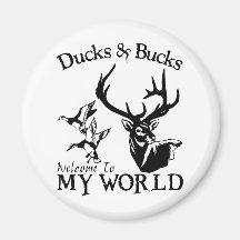 DUCKS & BUCKS REFRIGERATOR MAGNET