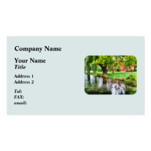 Ducks on Pond Business Card Template