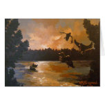 Ducks Settling In for the Night Greeting Card