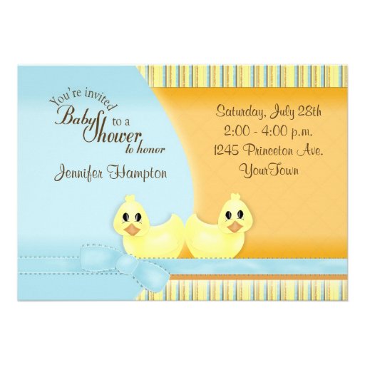 Ducky Baby Shower Invitation