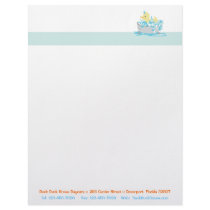 Ducky Duck in Tub Customizable Letterhead