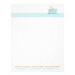 Ducky Duck in Tub Customizable Letterhead