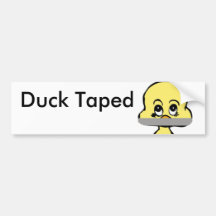 Duct Tape Humor Yellow Duck Taped Bumper Stickers