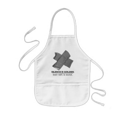 duct tape - silence is golden duct tape is silver apron by strk3