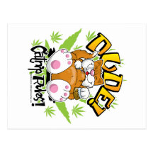 Dude! Catnip Rules! Postcard