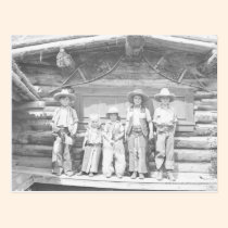 Dude ranch photo of children in cowboy clothes postcards