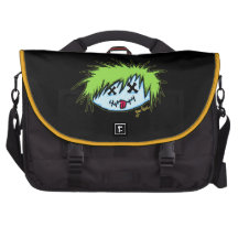 Dude Zombie (on dark background) Bags For Laptop