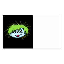 Dude Zombie (on dark background) Business Card Template