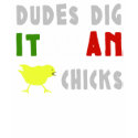 Dudes Dig Italian Chicks Funny Womens T Shirt