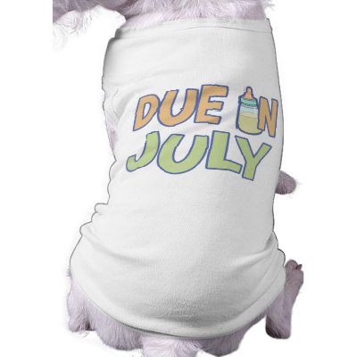 Due In July Doggie Tshirt by konceptskids
