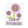 Due in November Expectant Mother Postcard