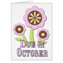 Due in October Expectant Mother Cards