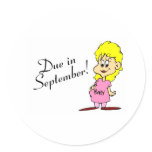 Due In September (Pregnant Mom) Sticker