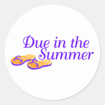 Due In Summer (Purple) Stickers
