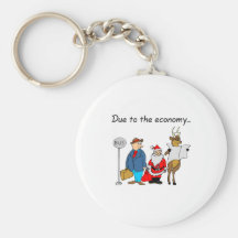 Due To The Economy Santa Key Chains