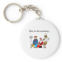 Due To The Economy Santa Key Chains