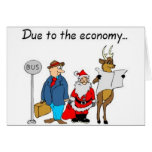 Due to the Economy Santa Takes the Bus Cards