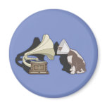 Duet - Dog & Gramophone Refrigerator Magnets