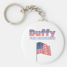 Duffy for Congress Patriotic American Flag Key Chain