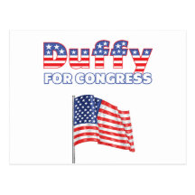 Duffy for Congress Patriotic American Flag Post Cards