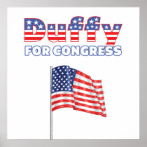 Duffy for Congress Patriotic American Flag Print