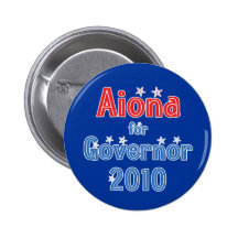 Duke Aiona for Governor 2010 Star Design Pinback Buttons