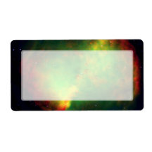Dumbbell Nebula Space Green Custom Shipping Label