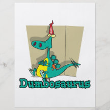Dumbosaurus Dino Cartoon Flyers