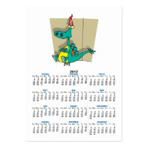 Dumbosaurus Dunce Dinosaur Cartoon Business Card Template