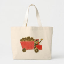 Dump Truck Monkey Canvas Bag
