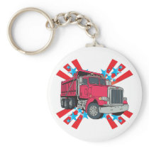 Dump Truck Stars Keychains