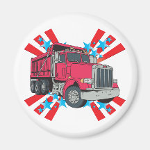 Dump Truck Stars Refrigerator Magnets