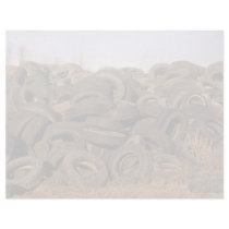 Dumped old tyres letterhead design