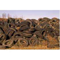 Dumped old tyres cut out