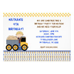 Dumptruck Birthday Party Invitation