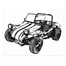 Dune Buggy Postcard