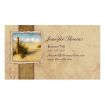 Dune de sable vintage cartes de visite personnelles