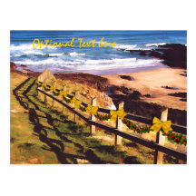 Dune Fencing at the Ocean Postcards