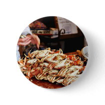 Dungeness Crab At Fishermans Wharf In San Francisc Pinback Buttons